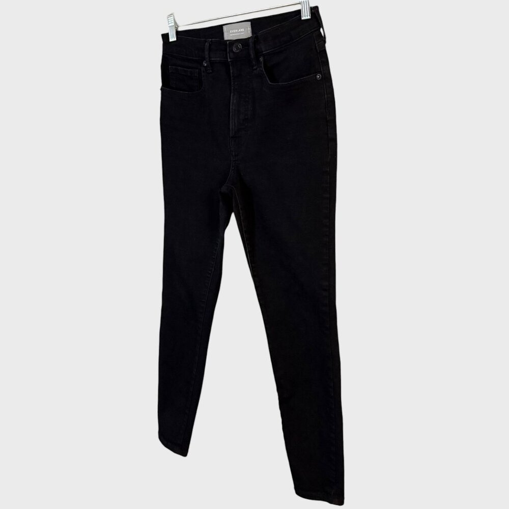 Everlane Skinny Ankle Denim Jeans Black Women's 28 High-Rise Authentic Stretch - Picture 2 of 10